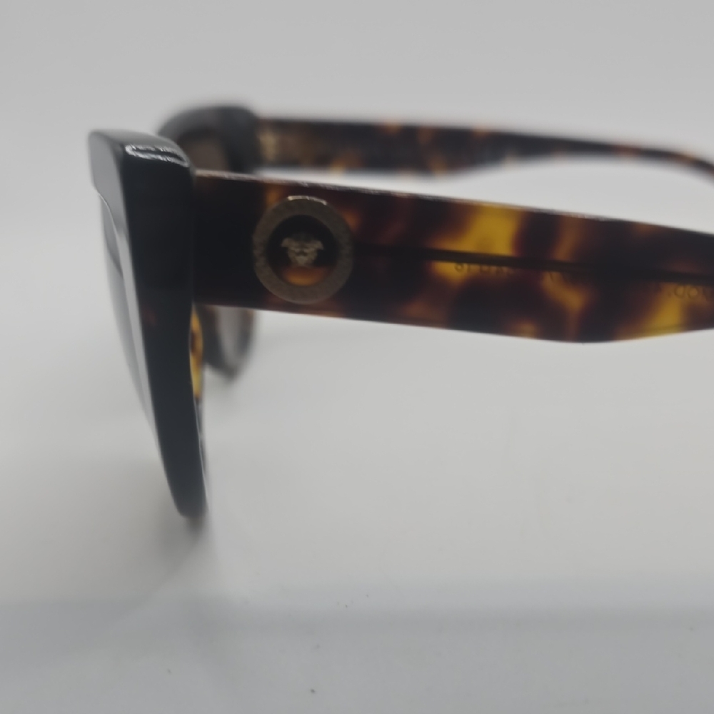 Versace Brown Tortoise Shell Cat-Eye Sunglasses - image 5